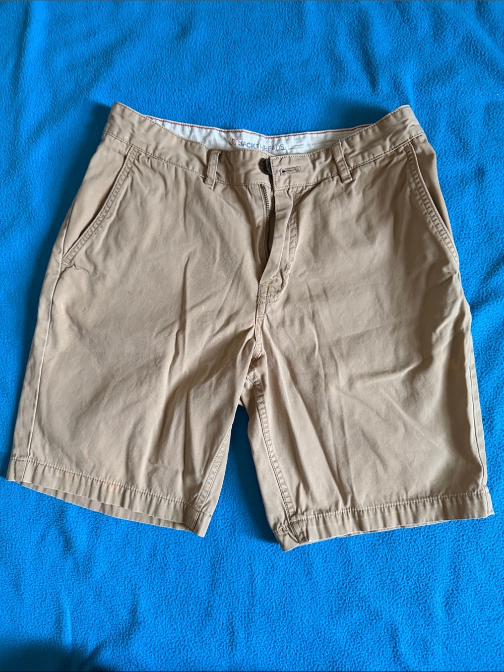 Men's Flat Front Khaki Chino Shorts